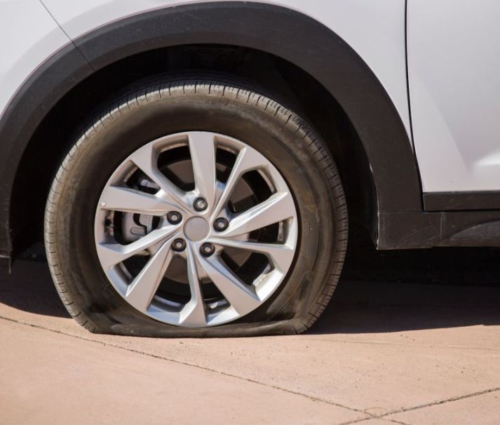 Flat Tire in a Rental Car in Crete 