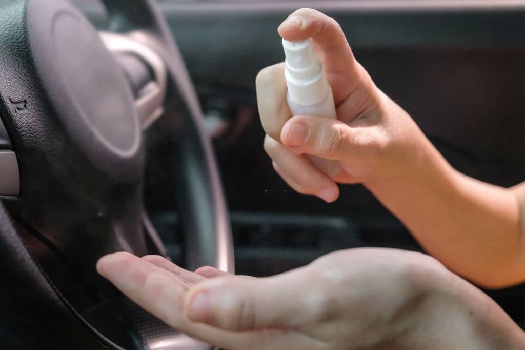 Driver hand care routine during covid